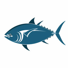 Obraz premium Tuna fish logo design template silhouette vector image