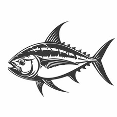 Fototapeta premium Tuna fish logo design template silhouette vector image