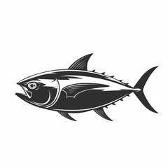 Obraz premium Tuna fish logo design template silhouette vector image