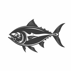 Obraz premium Tuna fish logo design template silhouette vector image
