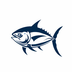 Obraz premium Tuna fish logo design template silhouette vector image
