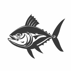 Obraz premium Tuna fish logo design template silhouette vector image