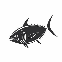 Obraz premium Tuna fish logo design template silhouette vector image