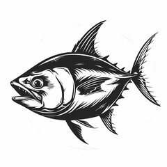 Fototapeta premium Tuna fish logo design template silhouette vector image