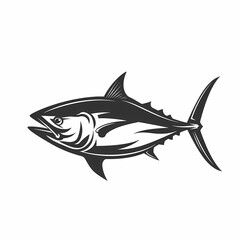 Obraz premium Tuna fish logo design template silhouette vector image