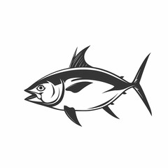 Fototapeta premium Tuna fish logo design template silhouette vector image