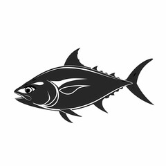 Obraz premium Tuna fish logo design template silhouette vector image