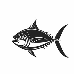 Obraz premium Tuna fish logo design template silhouette vector image