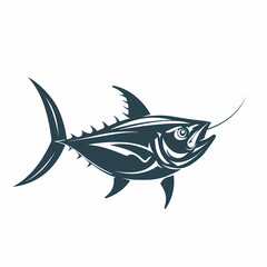 Fototapeta premium Tuna fish logo design template silhouette vector image