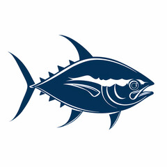 Obraz premium Tuna fish logo design template silhouette vector image