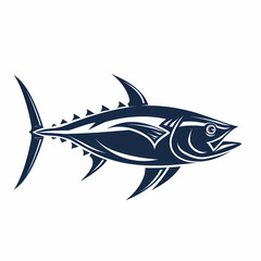 Obraz premium Tuna fish logo design template silhouette vector image