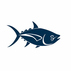 Obraz premium Tuna fish logo design template silhouette vector image