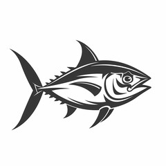 Fototapeta premium Tuna fish logo design template silhouette vector image