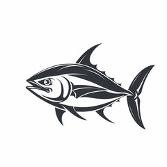 Obraz premium Tuna fish logo design template silhouette vector image