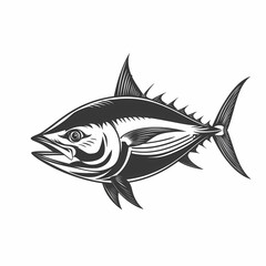 Obraz premium Tuna fish logo design template silhouette vector image