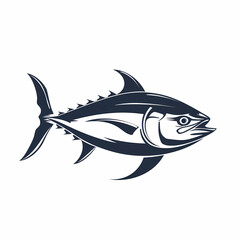 Obraz premium Tuna fish logo design template silhouette vector image