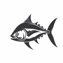 Obraz premium Tuna fish logo design template silhouette vector image