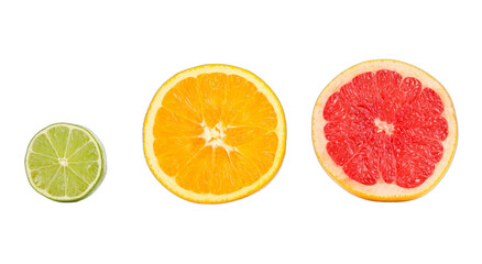  oranges isolated color fruit background