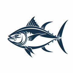 Fototapeta premium Tuna fish logo design template silhouette vector image