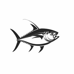 Fototapeta premium Tuna fish logo design template silhouette vector image
