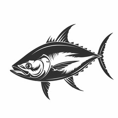 Obraz premium Tuna fish logo design template silhouette vector image