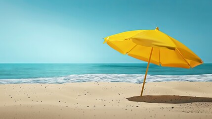 an opened umbrella on the beach