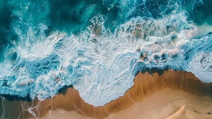 Obraz premium top view of the seashore