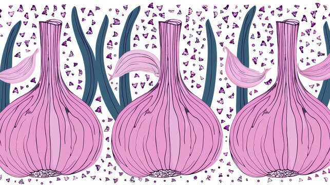 garlic isolated on a white background. isolated on a white background. Illustrations