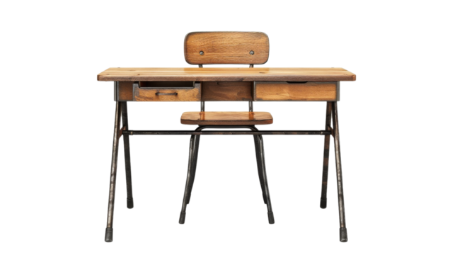 School desk and chair , back to school