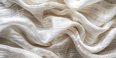 Delicate textile with a creamy woven pattern.
