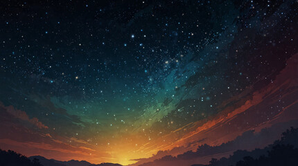 Obraz premium Starry Sky Background: Celestial Beauty for Mesmerizing Designs