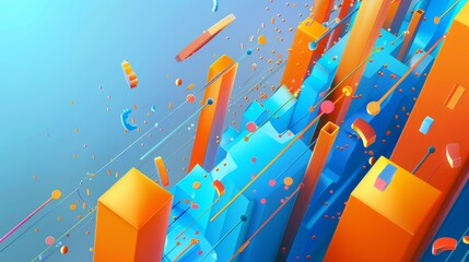 Obraz premium Data technology background. Abstract background. Connecting dots and lines on dark background. 3D rendering. 4k. technology. Illustrations