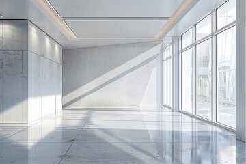 Empty hall of modern architectures 
