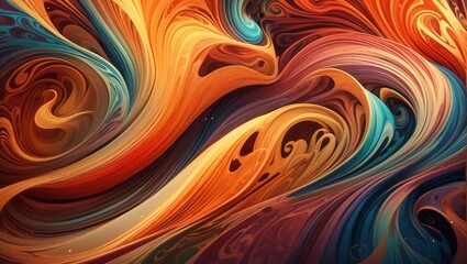 Obraz premium Vibrant Abstract Wave Pattern