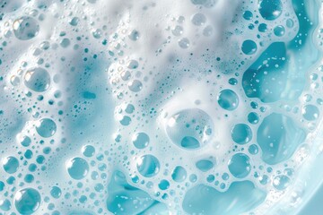 Close-Up of Soap Bubbles and Foam