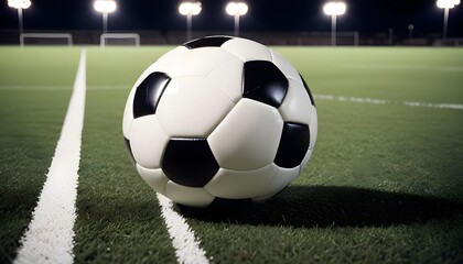 Fototapeta premium soccer ball on the field