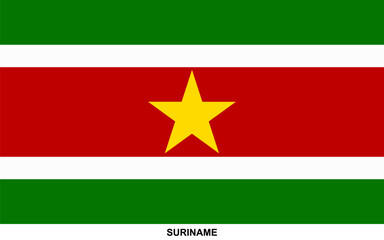 Naklejka premium Flag of SURINAME, SURINAME national flag