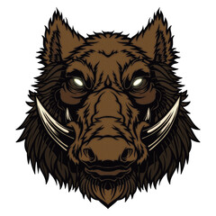 Wild boar head mascot.