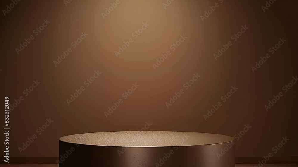 Poster 3d render of podium for product presentation. abstract minimal scene with geometric shapes on the wa