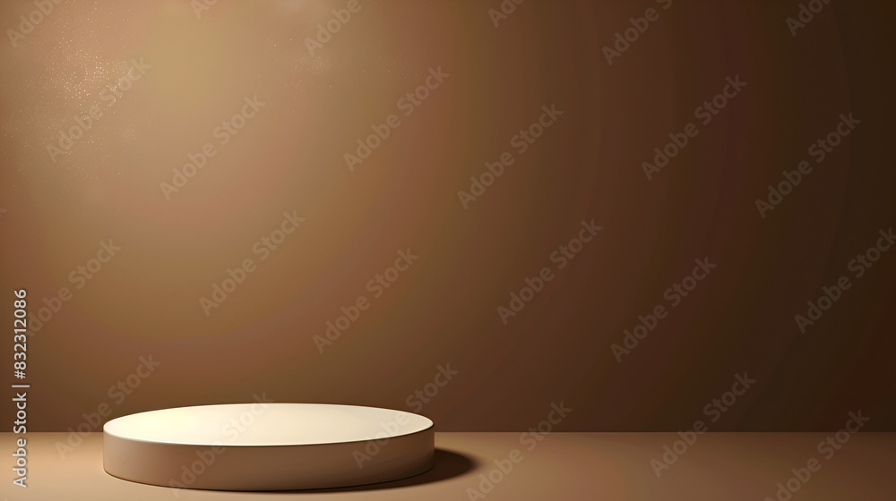 Poster 3d render of podium for product presentation. abstract minimal scene with geometric shapes on the wa