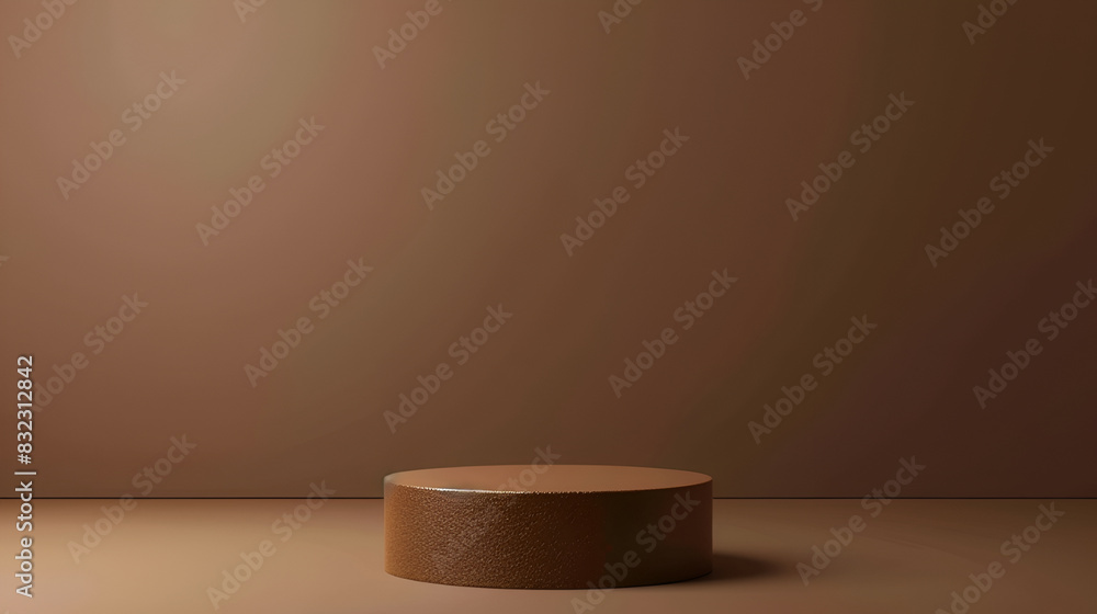Poster wooden podium for product presentation. 3d rendering,3d render of podium for product presentation. a