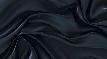 Obraz premium Elegant dark fabric texture with abstract folds and ripples