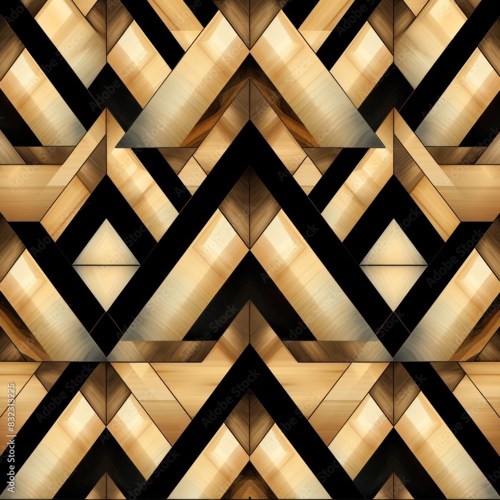 Wall mural Symmetric triangle background pattern symmetry triangles geometric shapes balance polygon texture - Wall murals