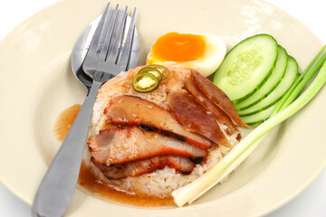 Red pork rice