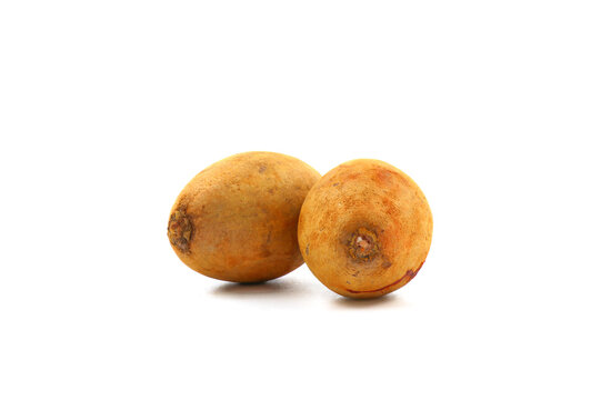 sapodilla fruit  isolated on the white background