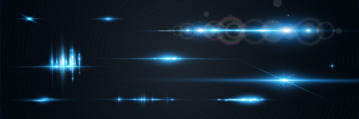 Set of bright light rays.Brigh light on the background.	

