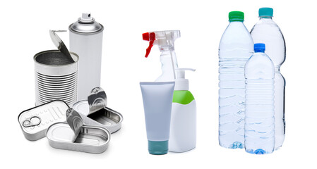 Altmetall und Altplastik als Wersttoff isoliert