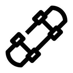 Skateboard line vehicle and transportation icon