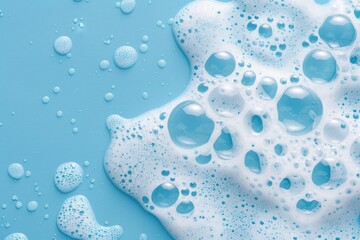 Close-Up of Soap Bubbles and Foam