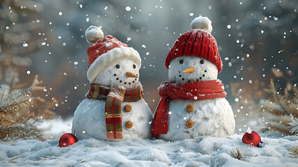 Winter Wonderland Snowman Building